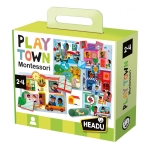 Образователен пъзел Headu - Montessori, Play Town
