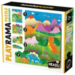 Пъзел Headu - Playrama, Динозаврите, 40 части