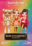 Блокче за рисуване Astra - Rainbow High, A4, 20 листа, асортимент
