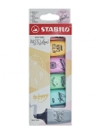 Комплект мини текст маркери Stabilo - Pastel Love, 6 цвята