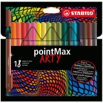 Флумастери Stabilo - PointMax Arty, 18 цвята