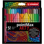Комплект флумастери Stabilo - PointMax, Arty, 32 цвята