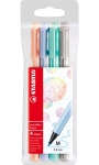 Флумастери Stabilo - PointMax, Pastel, 4 цвята