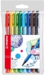 Комплект флумастери Stabilo - PointMax, 8 цвята