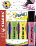 Комплект текст маркери Stabilo - Boss Splash, 4 цвята