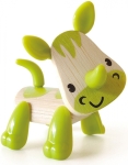 Детска играчка от бамбук Hape - Мини животинка, Носорог