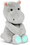 Плюшена играчка Battat - Хипопотам, 30 cm, Сив