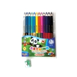 Двустранни моливи Astra - Astrino, С острилка, 12 броя, 24 цвята, асортимент