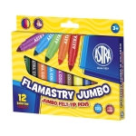 Флумастери Astra - Jumbo, 12 цвята
