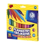 Флумастери Astra - Jumbo, С триъгълна форма, 10 цвята
