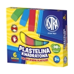Квадратен пластилин Astra, 6 цвята