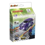 Конструктор BanBao - Мини пулбек количка, Лилава, 23 части