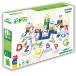 Конструктор BioBuddi - Образователни кубчета с букви, 36 части