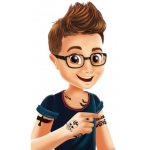 Комплект татуировки Buki France - За момче, 75 броя