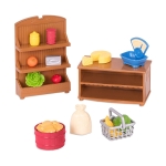 Комплект за игра Battat - Li′l Woodzeez, Хранителен магазин