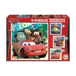 Детски пъзел 4 в 1 Educa - Колите