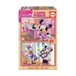Пъзел Educa - Щастливите помощници на Мини, 2 х 25 части