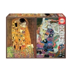 Пъзел Educa - Целувката & Девицата на Густав Климт, 2 х 1000 части