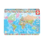 Пъзел Educa - Политическа карта, 1500 части