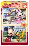 Пъзел Educa - Мики и приятели, 2 х 25 части