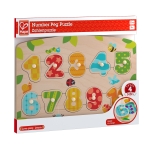 Дървен пъзел Hape - Цифри, 11 части