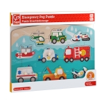 Дървен пъзел Hape - Спешна помощ, 10 части