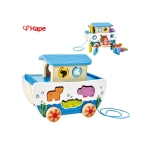 Играчка за дърпане 2 в 1 Hape - Корабът на Ной