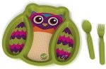 Комплект за хранене Oops - Бухал, 3 части