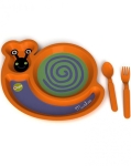 Комплект за хранене Oops - Охлюв, 3 части