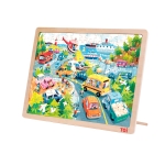 Дървен пъзел Toi World - Движение на пътя, 154 части