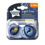 Ортодонтични залъгалки Tommee Tippee - Night Time, 6-18 m, Медуза, 2 броя