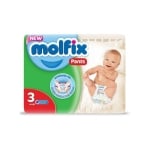 Бебешки пелени гащи Molfix - Midi 3, 60 броя + Подарък мокри кърпи