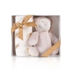 Бебешко одеяло с играчка Cangaroo - Bear, 90 х 75 cm, Grey
