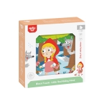Пъзел с дървени кубчета Tooky Toy - Red Riding Hood