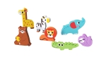 3D Дървен пъзел Tooky Toy - Диви животни, 8 части