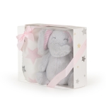 Бебешко одеяло с играчка Cangaroo - Unicorn rainbow, 90 х 75 cm