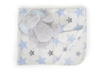 Бебешко одеяло с играчка Cangaroo - Unicorn rainbow, 90 х 75 cm