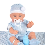 Кукла - Бебе Moni Toys, с аксесоари и одеалце, 36 cm