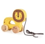 Дървена играчка за дърпане Tooky Toy - Лъвче