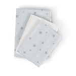 Детски спален комплект 3 части Hugzzz - Nook, 120 x 60 сm, Blue stars
