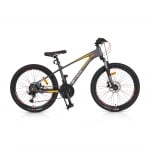 Детски велосипед със скорости Byox - Аlloy Clasher 24“, Черен
