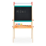 Дървена дъска за рисуване с магнити Moni Toys, Двустранна