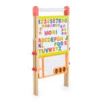 Дървена дъска за рисуване с магнити Moni Toys, Двустранна