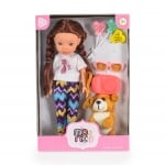Детска кукла Moni Toys - Pretty Doll, с аксесоари, 33 cm