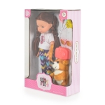 Детска кукла Moni Toys - Pretty Doll, с аксесоари, 33 cm