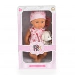 Кукла Moni Toys - Bear & Baby, С розова рокля, 30 cm