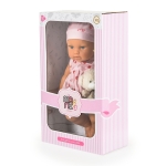 Кукла Moni Toys - Bear & Baby, С розова рокля, 30 cm