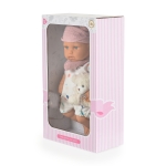 Детска кукла Moni Toys - Lovely Baby Bear, 30 сm, с рокля