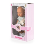 Детска кукла Moni Toys - Lovely Baby Bear, 30 сm, с рокля