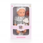 Детска кукла Moni Toys - Lovely Baby Bear, 30 сm, с рокля